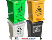 Combo thùng rác + sóng nhựa giá tốt