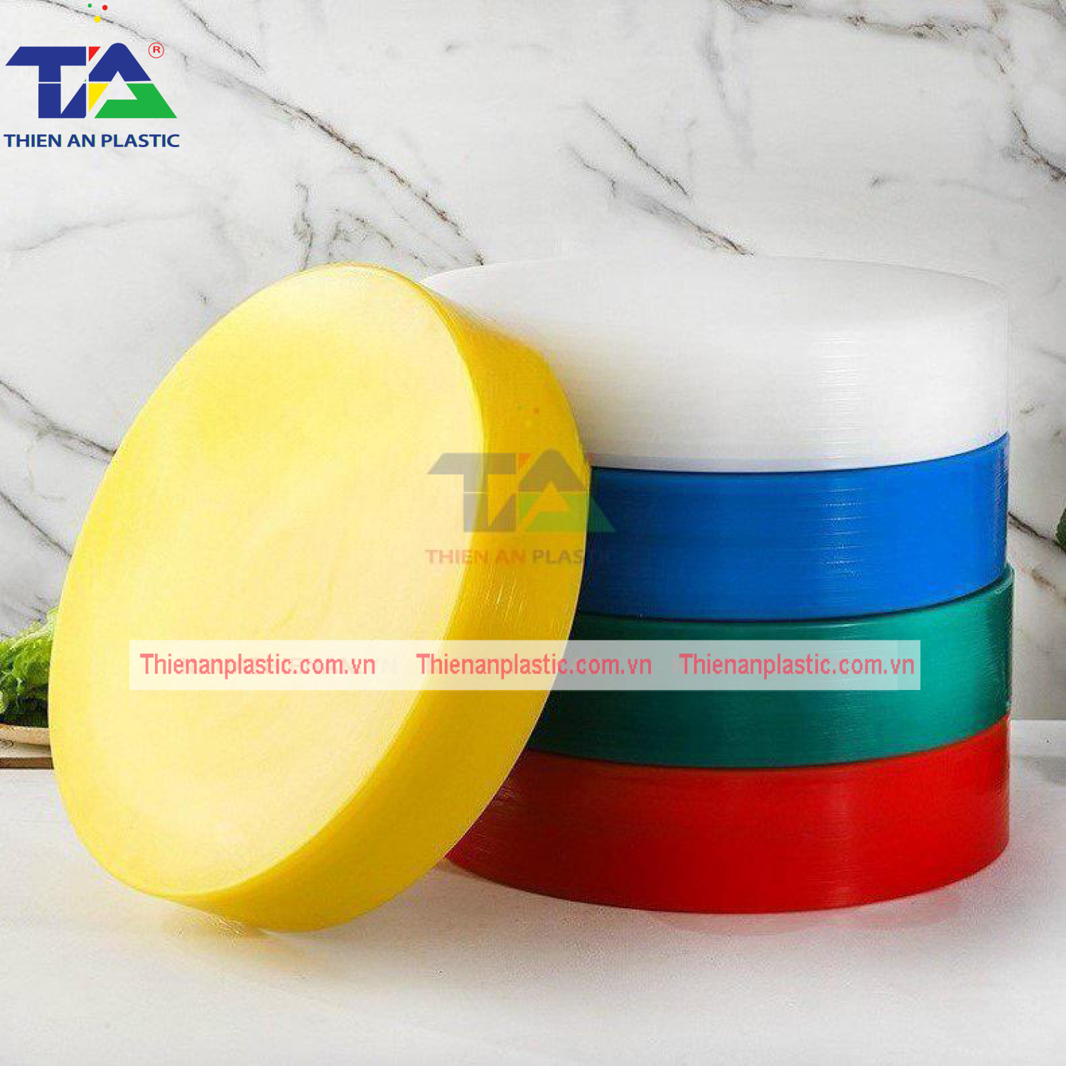 Thớt Nhựa Màu Tròn 5cm