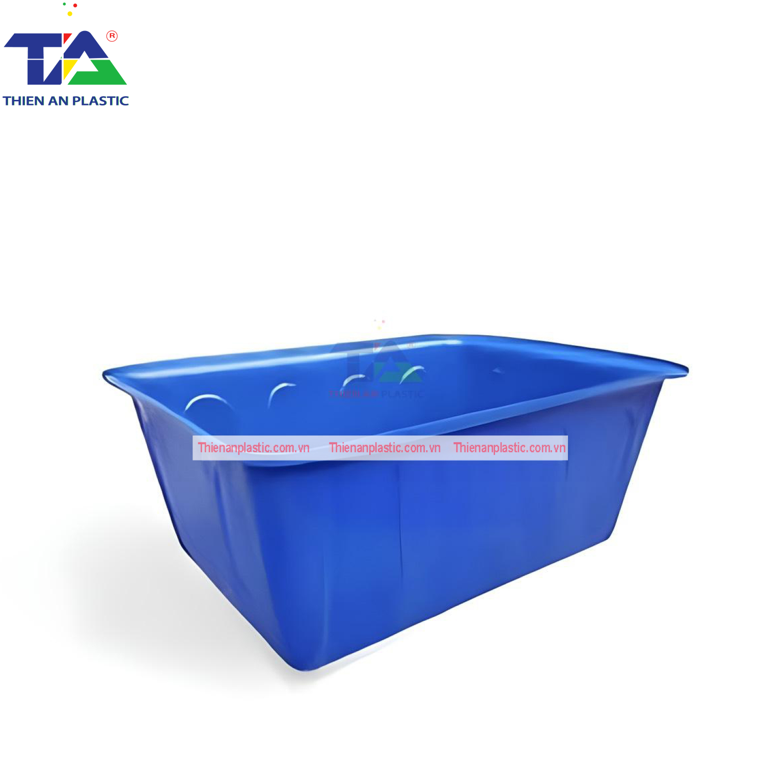 Thùng Nhựa Chữ Nhật 500 Lít (KT: 132 x 95 x 66cm)