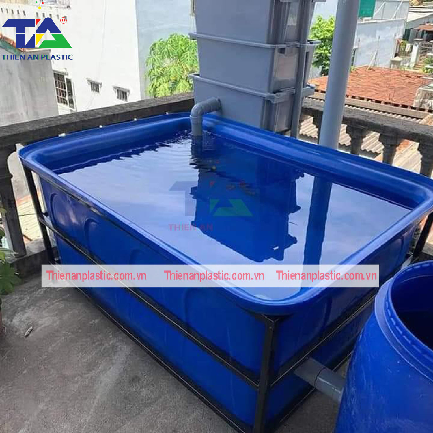 Thùng Nhựa Nuôi Cá Hình Chữ Nhật (Từ 50L - 2000L)