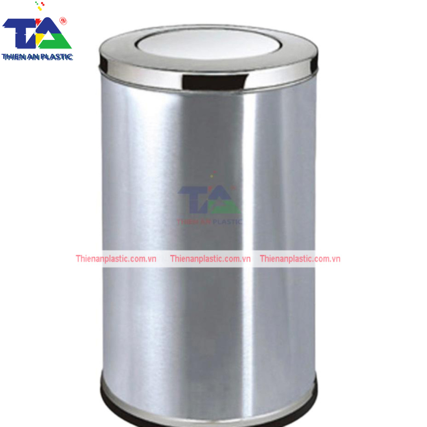 Thùng Rác Inox Nắp Lật TA3(KT: Ø480 x 830mm)