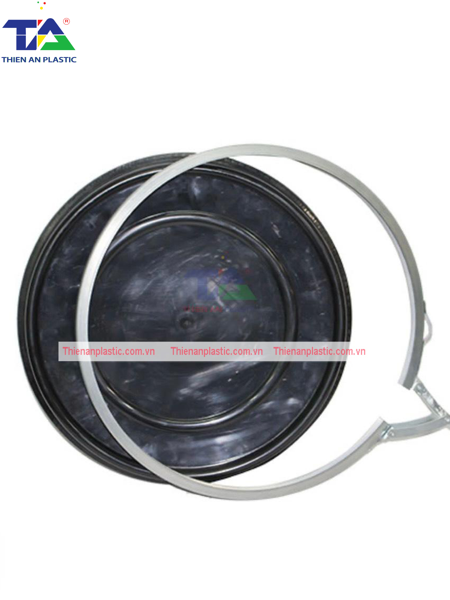 Thùng Phuy Nhựa 120 Lít Đai Sắt (KT : Ø380 x Ø430 x H760 mm)