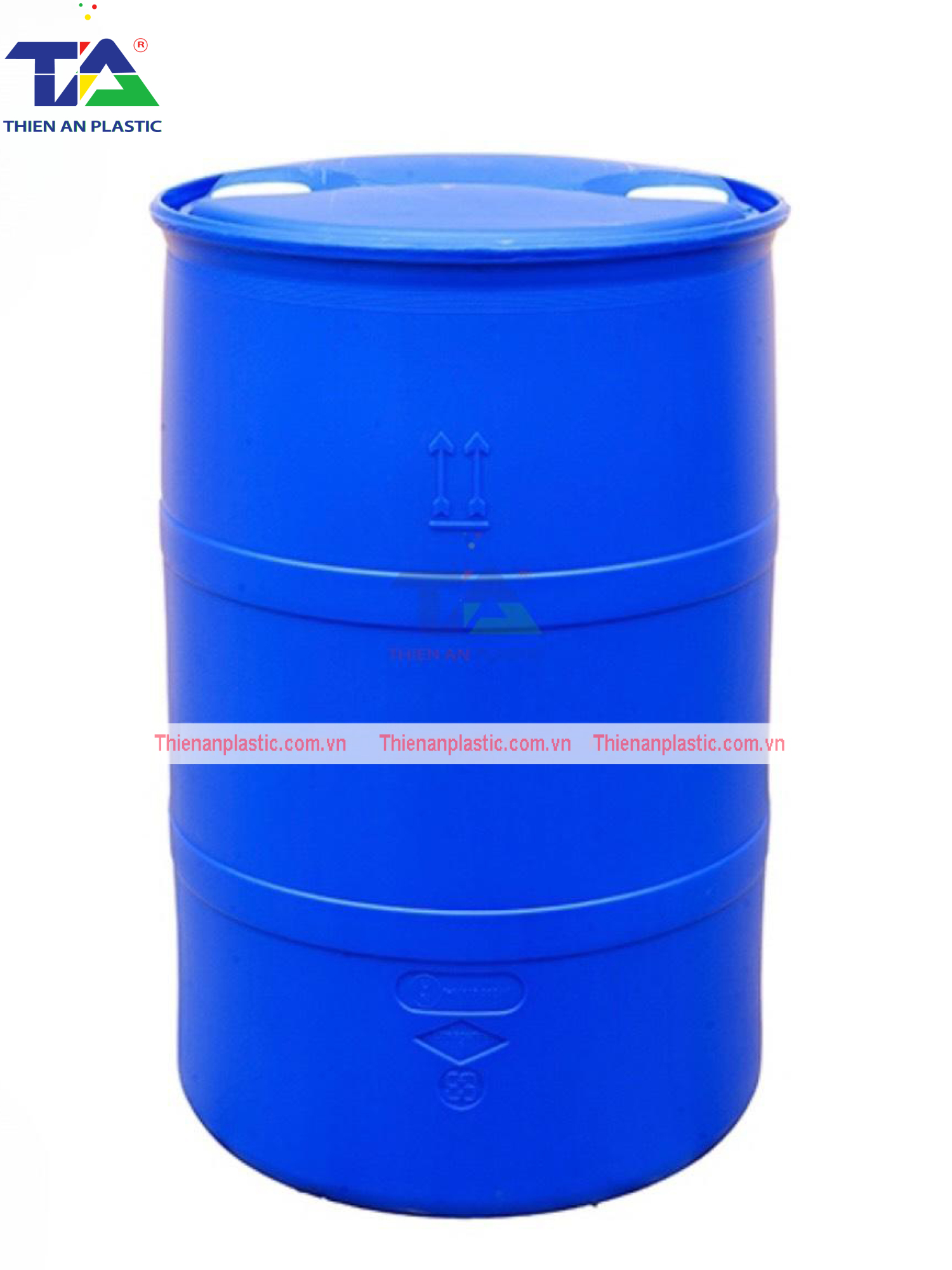 Thùng Phuy Nhựa 220 Lít Nắp Nhỏ (KT: Ø585 x H935 mm)