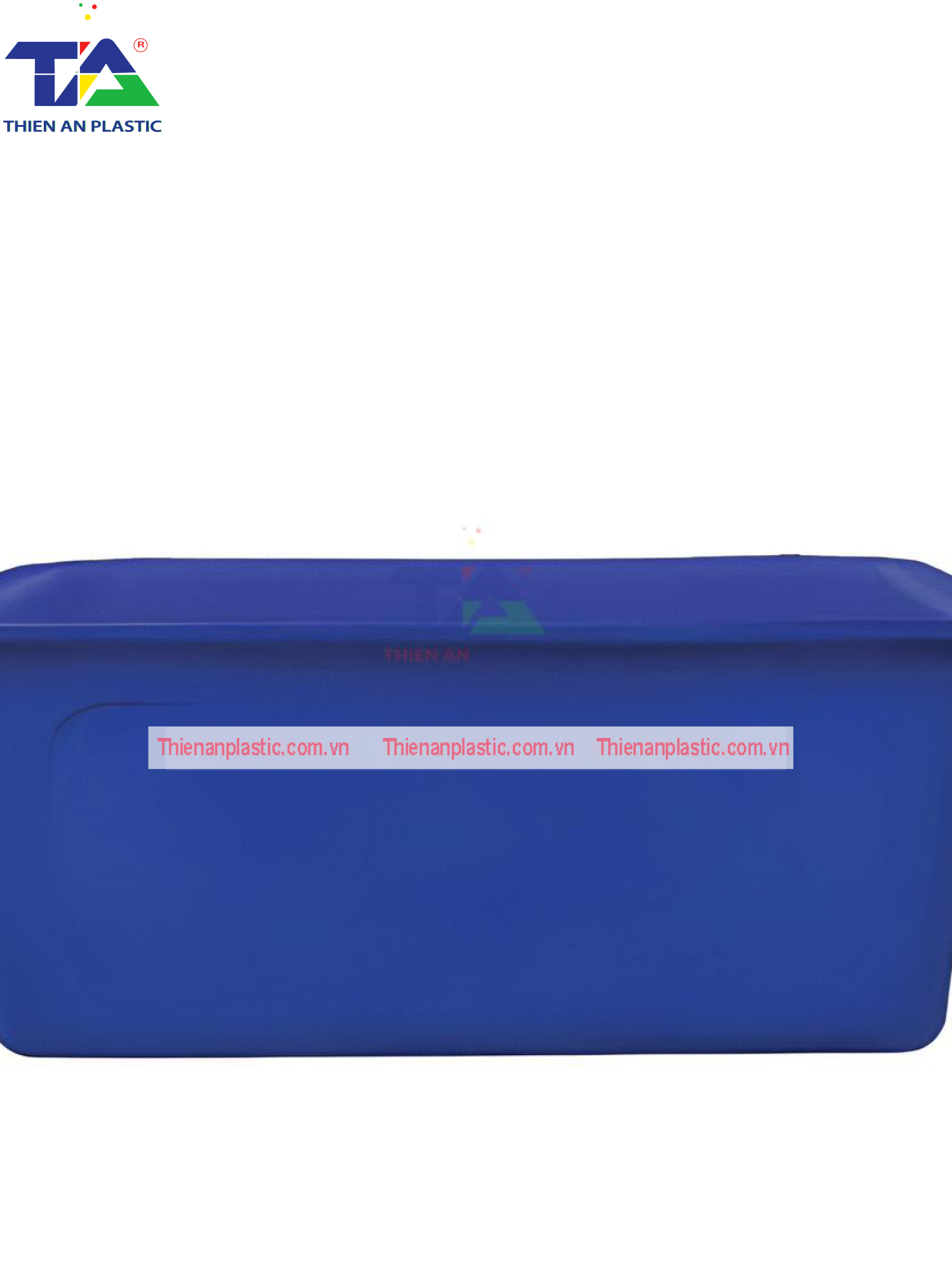 Thùng Nhựa Chữ Nhật 1000 Lít Lùn (KT: 205 x 125  x 45cm)