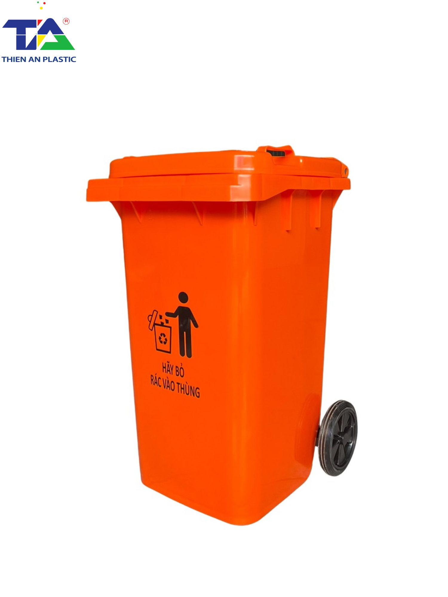 Thùng Rác Nhựa 100 Lít (KT: 530 x 470 x 790mm)