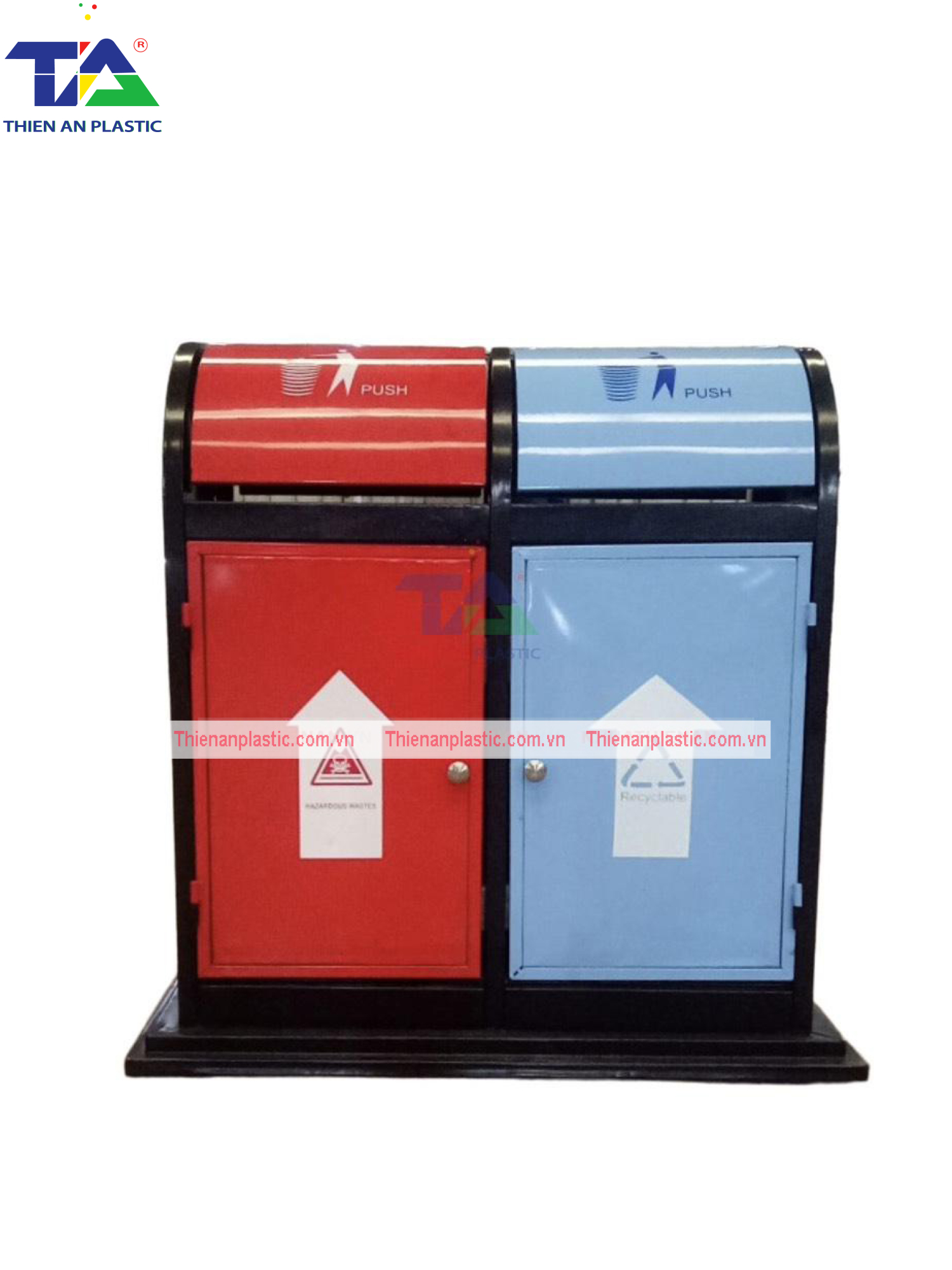 Thùng Rác Ngoài Trời 2 Ngăn(KT: 890 x 480 x 950mm)