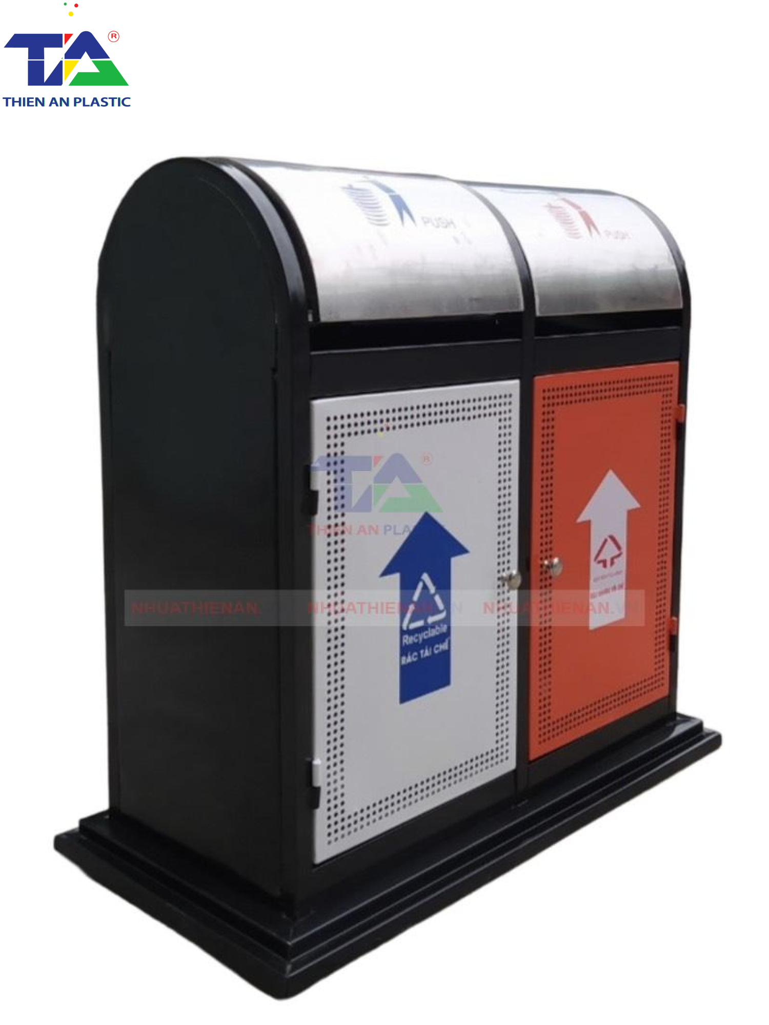 Thùng Rác Phân Loại 2 Ngăn(KT: 900 x 480 x 890mm)