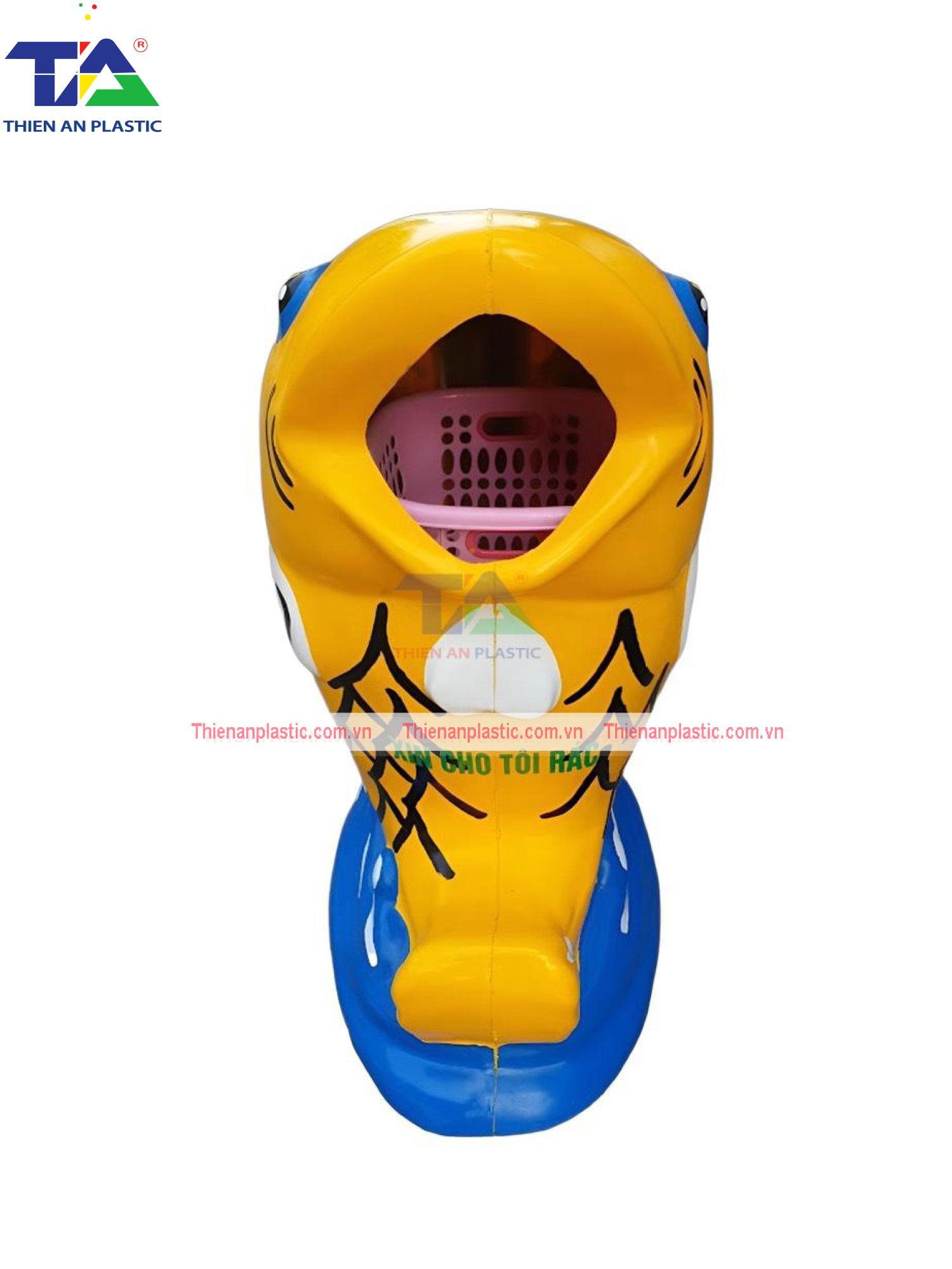 Thùng Rác Hình Cá Chép (KT: 720 x 520 x 1050 mm)