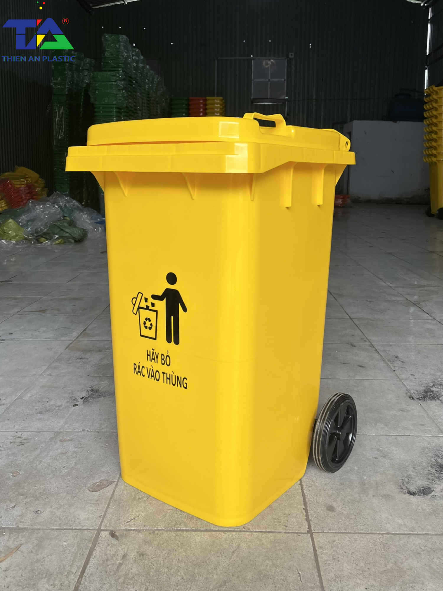 Thùng Rác Công Cộng 100 Lít (KT: 530 x 470 x 790mm)