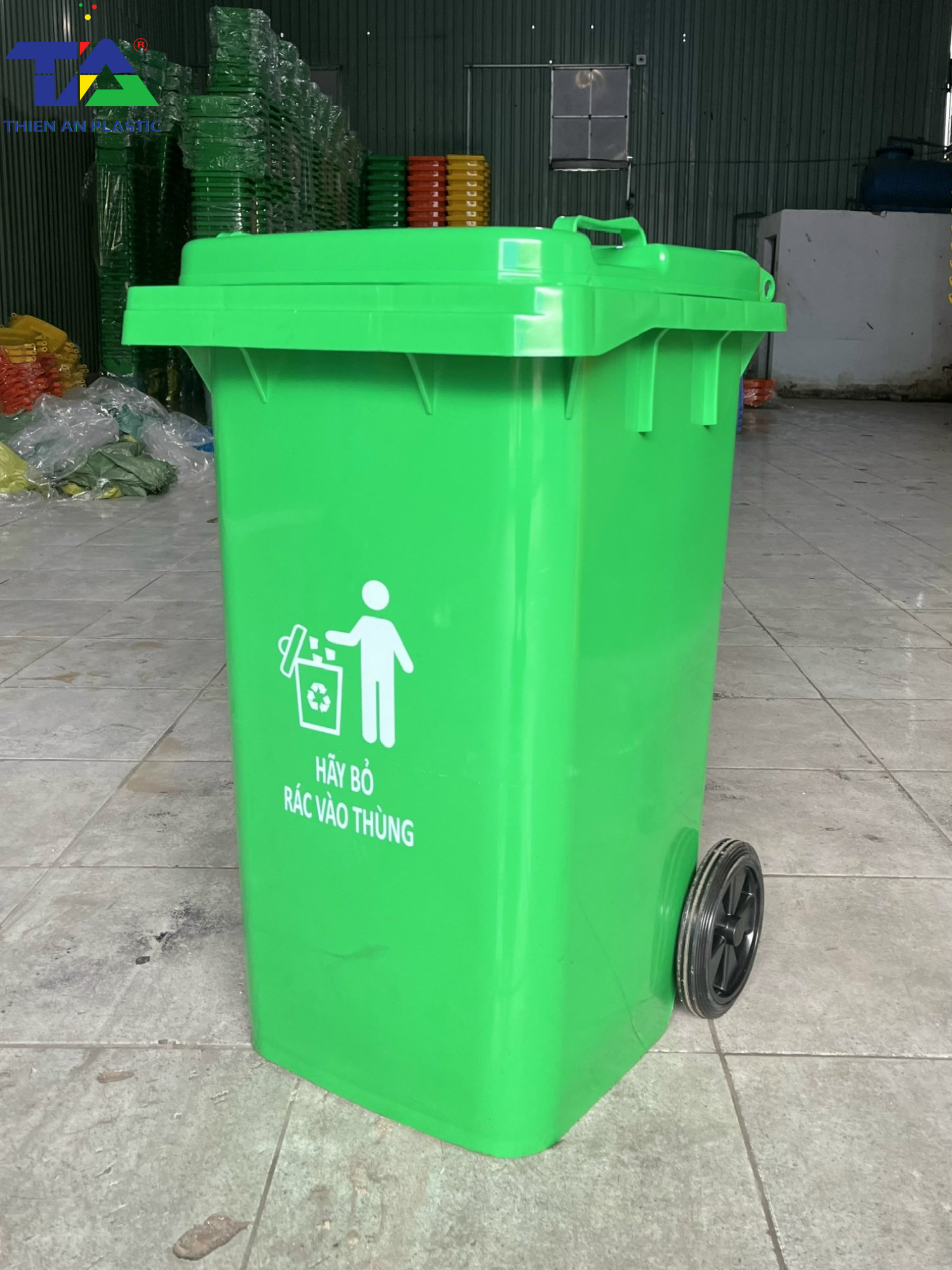 Thùng Rác Công Cộng 100 Lít (KT: 530 x 470 x 790mm)