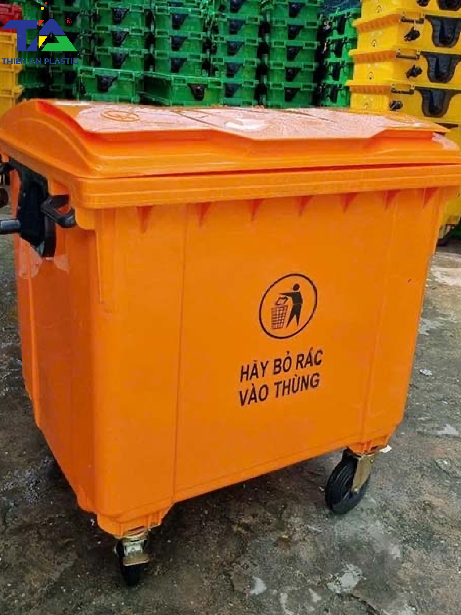 Thùng Rác Công Cộng 1100 Lít (1360 x 1060 x 1370mm)