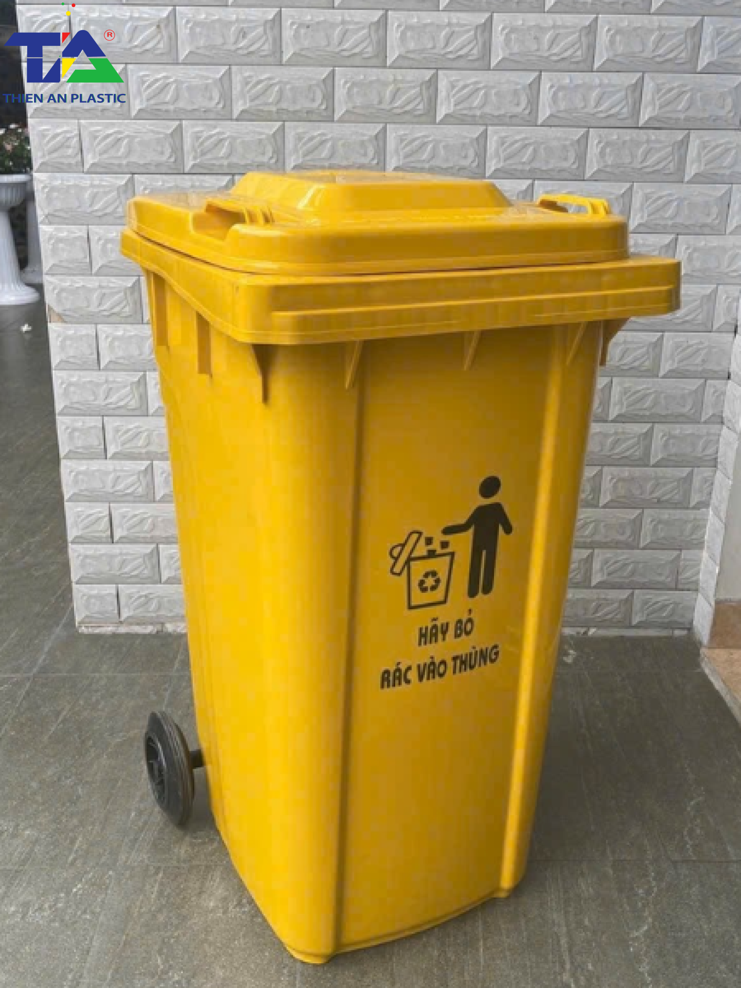 Thùng Rác Công Cộng 240 Lít Dày (KT: 730 x 580 x 1070mm)