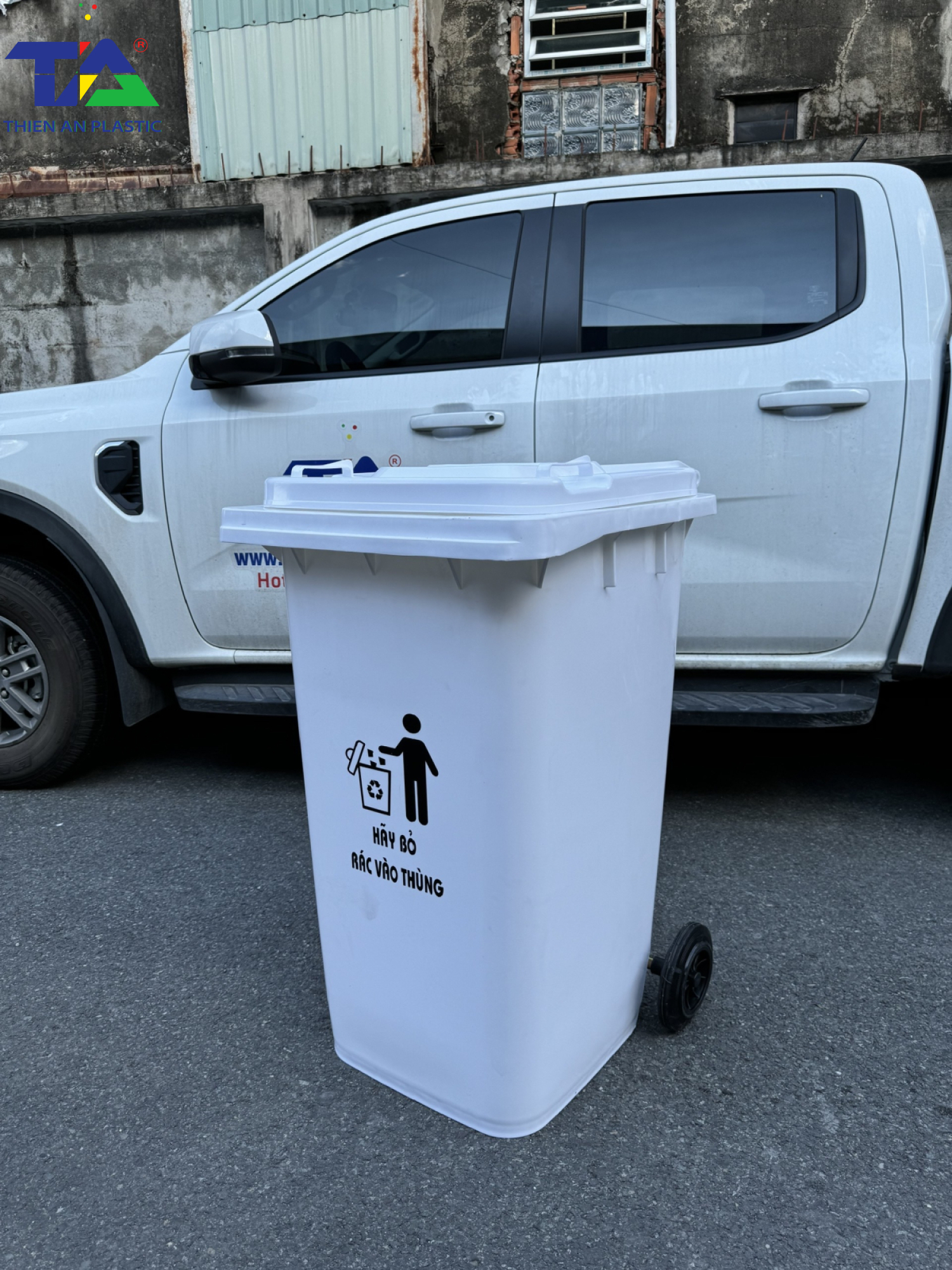 Thùng Rác Công Cộng 240 Lít (730 x 585 x 1050mm)