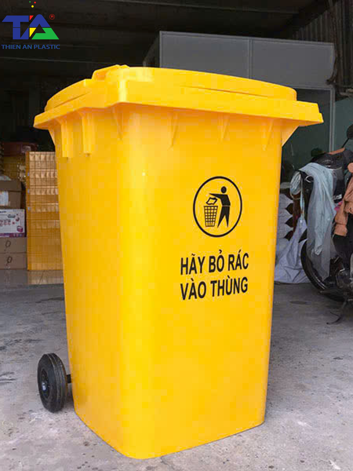 Thùng Rác Công Cộng 360 Lít (KT: 830 x 700 x 1110mm)