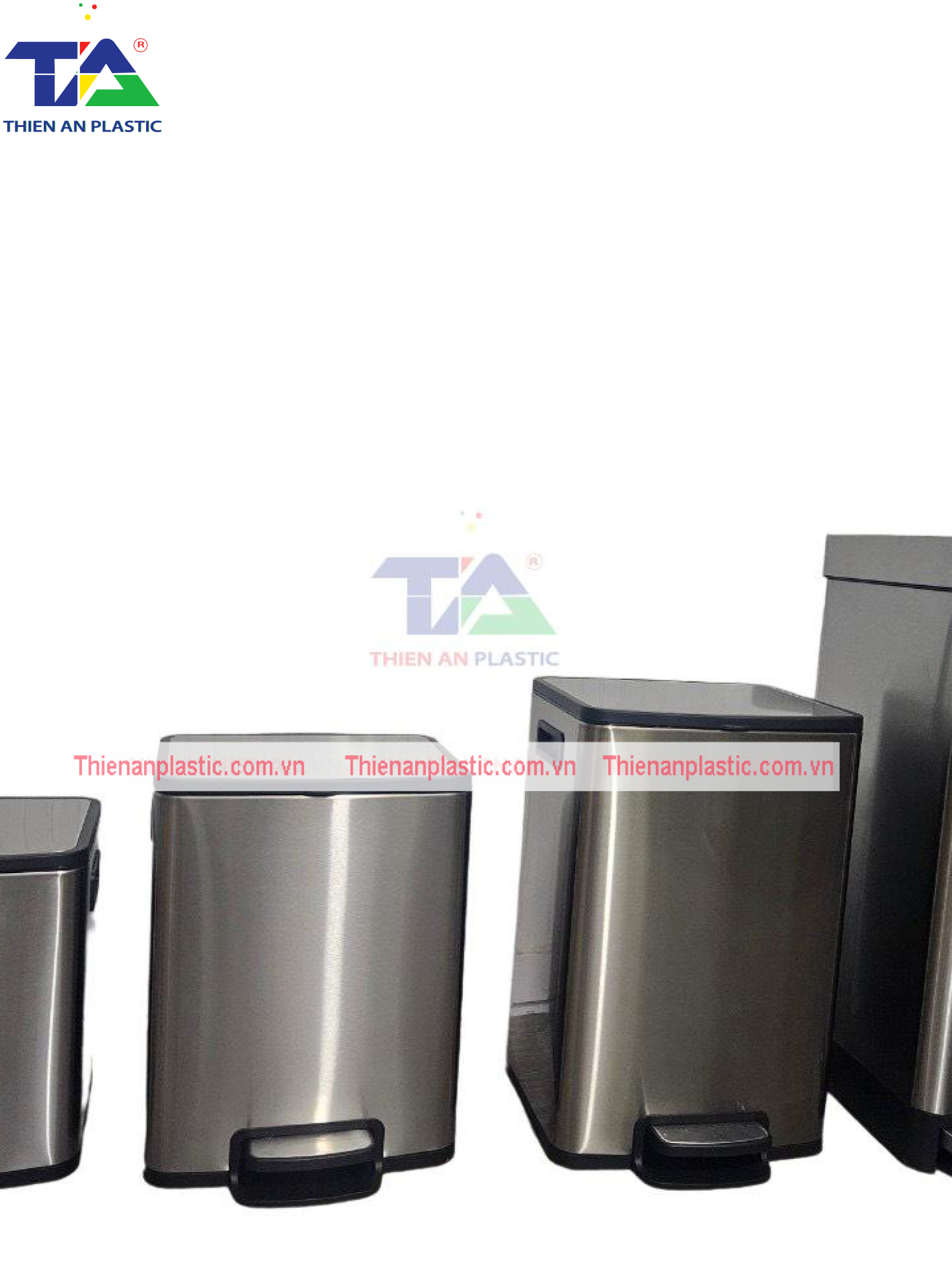 Thùng Rác Inox Đạp Chân Vuông 20L( KT: 32 x 25 x 49cm)