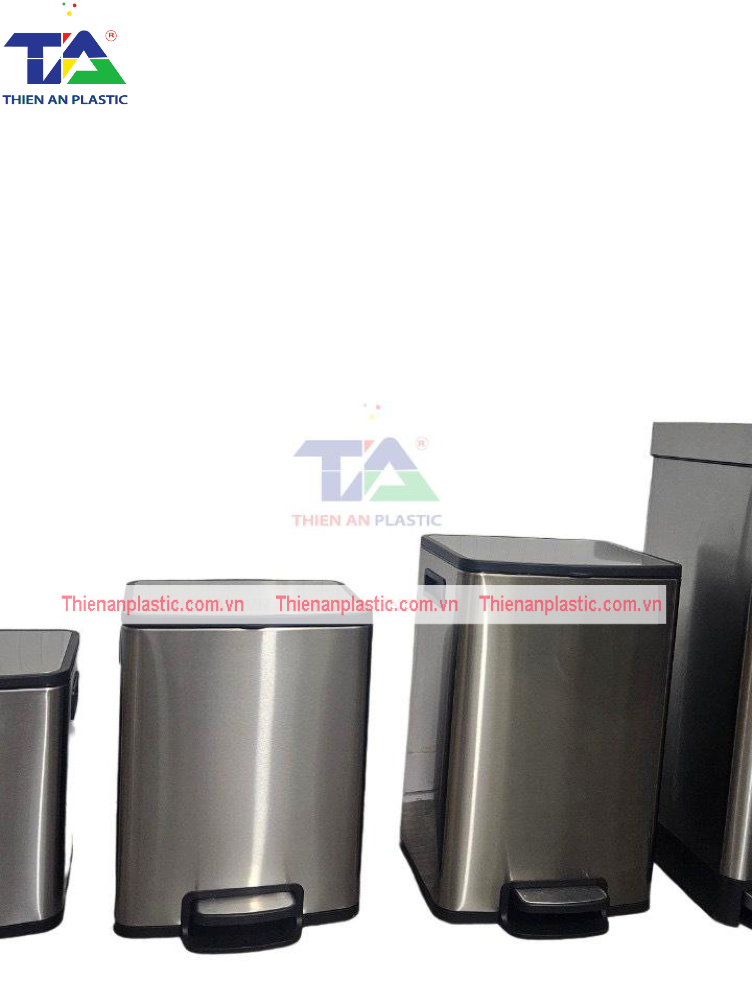 Thùng Rác Inox Đạp Chân Vuông 16L(KT: 32 x 25 x 41cm)