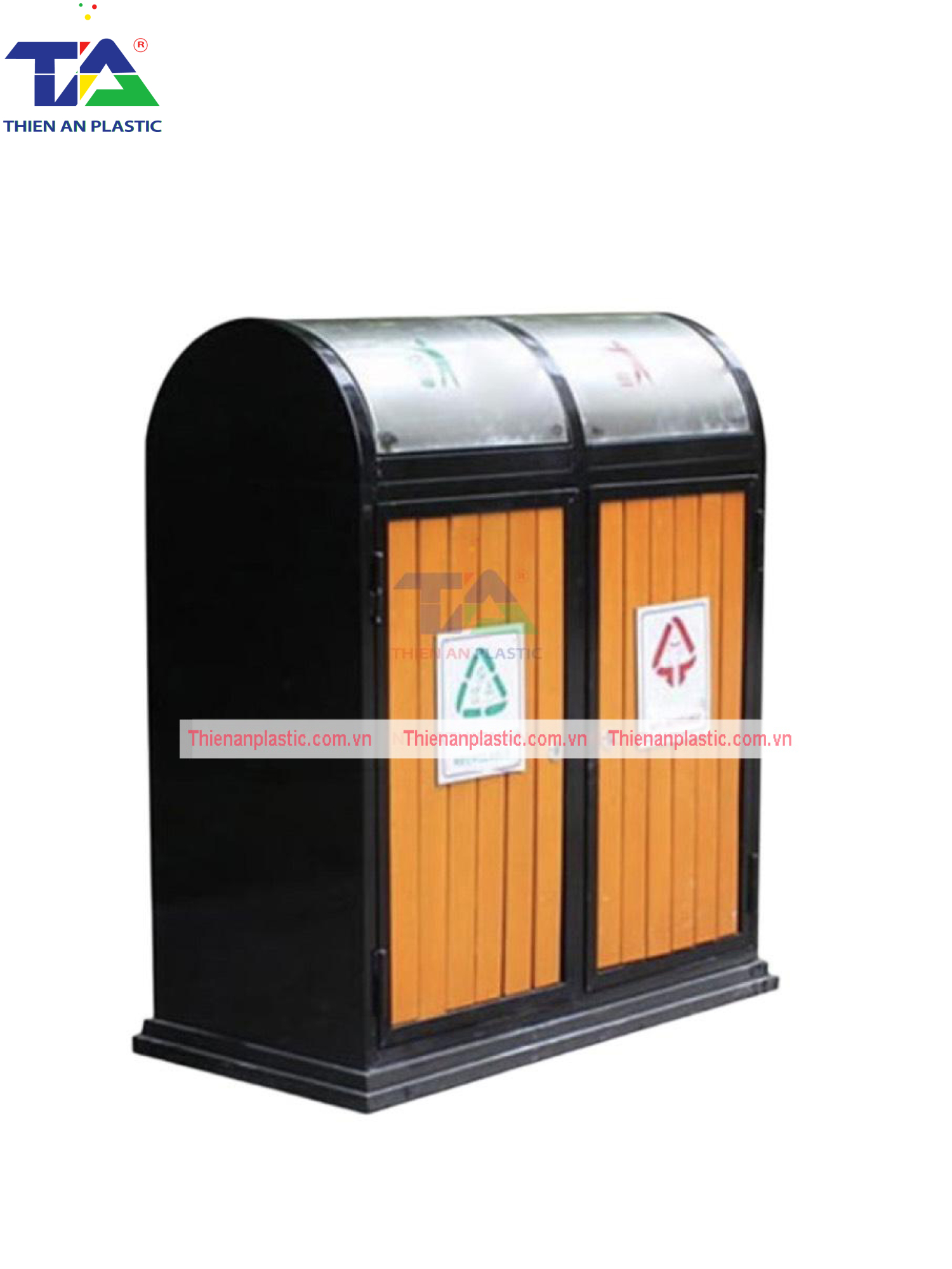 Thùng Rác Giả Gỗ 2 Ngăn(KT: 900 x 480 x 890mm)