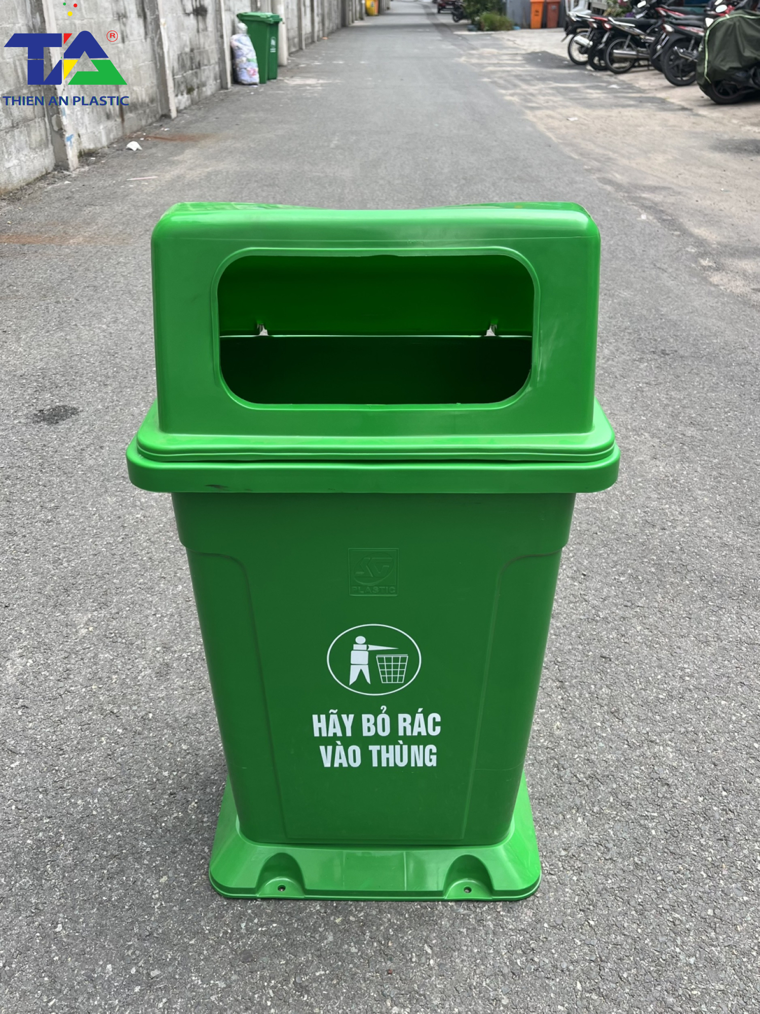 Thùng Rác Nắp Hở 90 Lít (KT: 405 × 540 × 946mm)