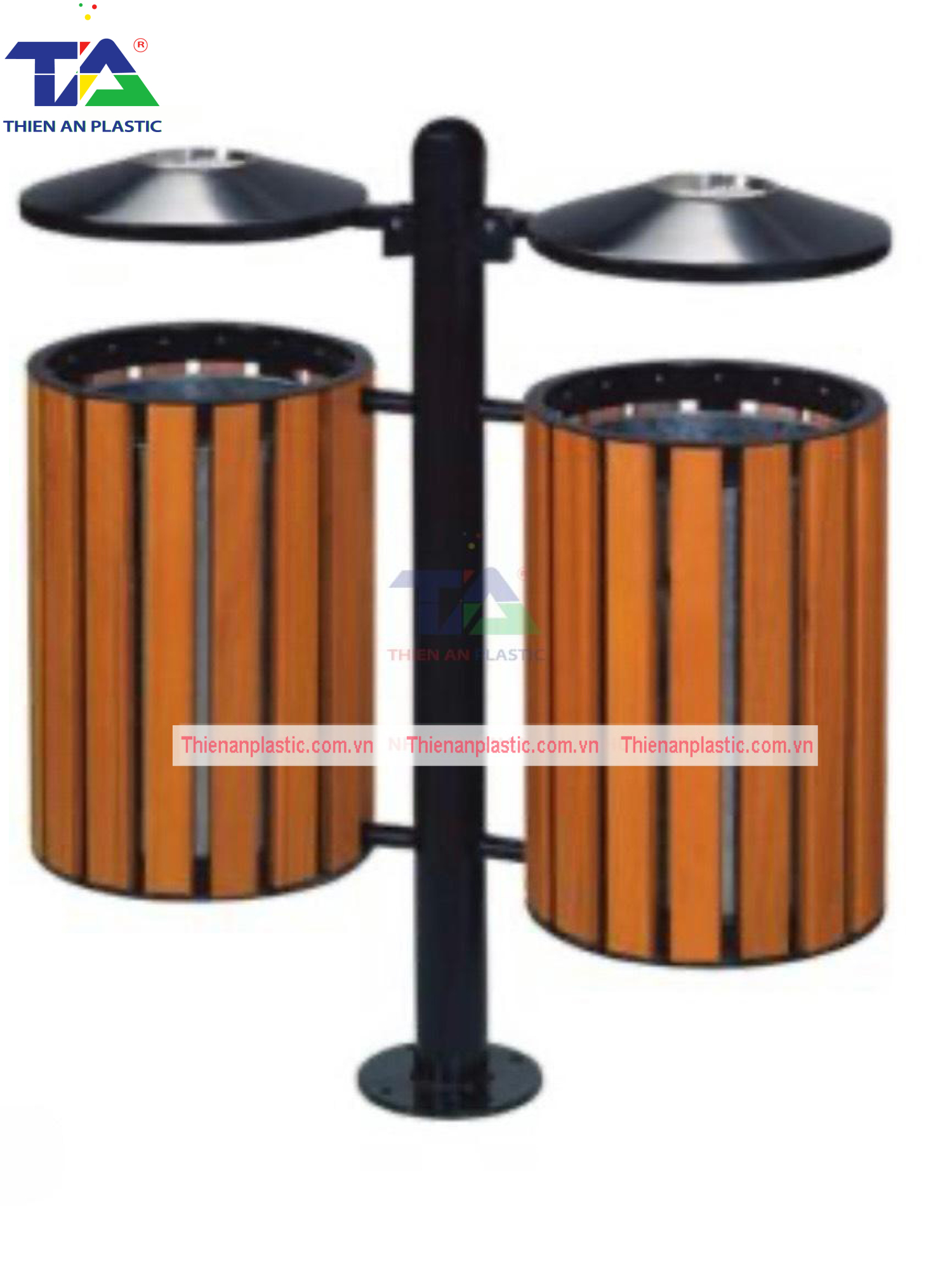 Thùng Rác Treo Đôi Giả Gỗ(KT: 900 x 360 x H1035 mm)