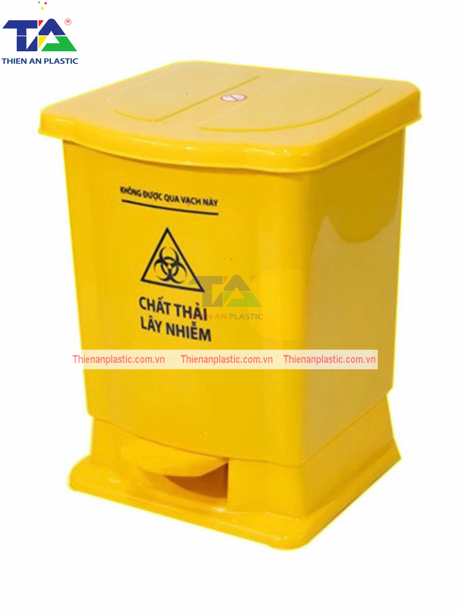 Thùng Rác Y Tế 15 Lít (KT: 255 x 285 x 380mm)