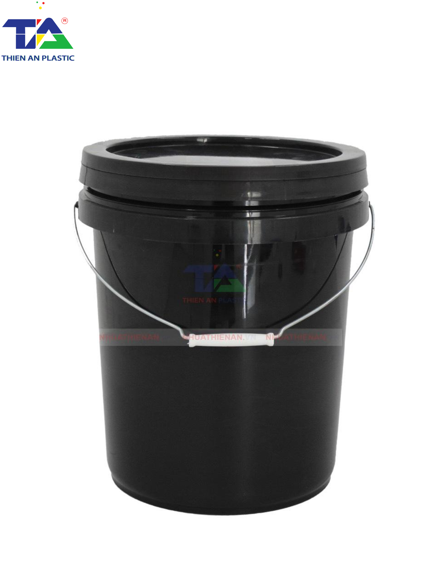 Thùng (Xô Nhựa) 18 Lít Màu Đen (KT: Ø310 x 345 mm)