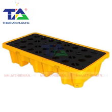 Pallet Nhựa Chống Tràn 2 Phuy Cao