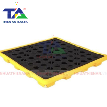 Pallet Nhựa Chống Tràn 4 Phuy Thấp