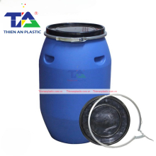 Thùng Phuy Nhựa 120 Lít Đai Sắt (KT : Ø380 x Ø430 x H760 mm)
