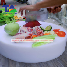 Thớt Nhựa Tròn Chặt Thịt (KT: Ø400 x 100 mm)