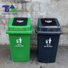 Thùng Rác Nắp Lật Push 100L (KT: 489 x 489 x 868mm)