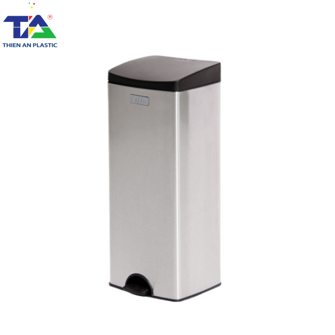 Thùng Rác Premium Đạp Vuông Lớn (KT: 271 x 294 x 722mm)