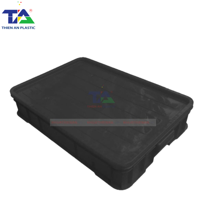 Thùng Nhựa HS025 Chống Tĩnh Điện (KT: 610 x 420 x 100mm)