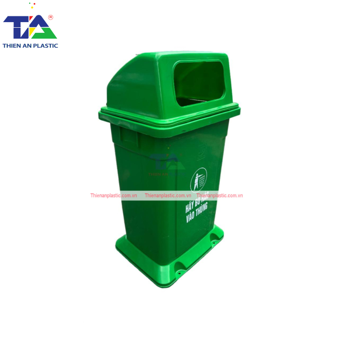 Thùng Rác Nhựa Nắp Hở 90 Lít (KT: 520 x 420 x 945mm)