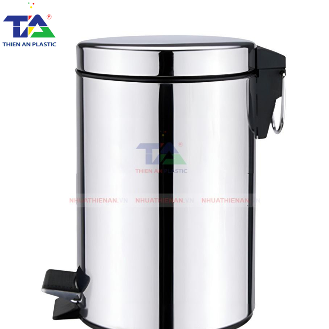 Thùng Rác Inox Đạp Chân Tròn 30L (KT: Ø290 x 630mm)