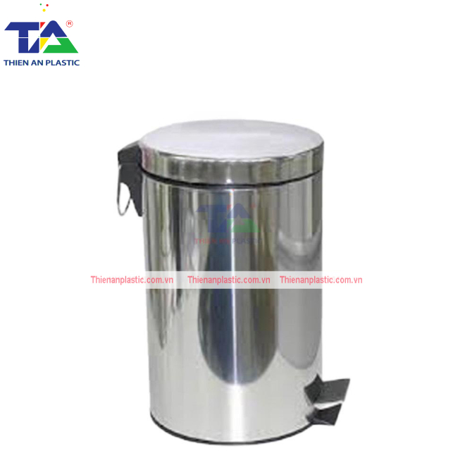 Thùng Rác Inox Đạp Chân Tròn 5L( KT: Ø205 x 285mm)