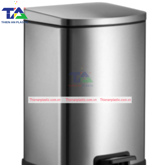 Thùng Rác Inox Đạp Chân Vuông 50L(KT: 41.5 x 33.5 x 69cm)