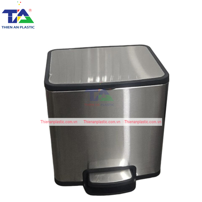 Thùng Rác Inox Đạp Chân Vuông 50L(KT: 41.5 x 33.5 x 69cm)